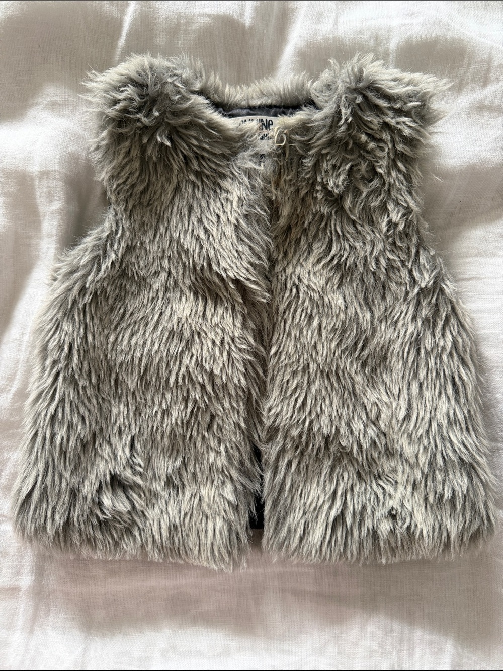 Baby girl Faux Fur Vest - Gray size 12m